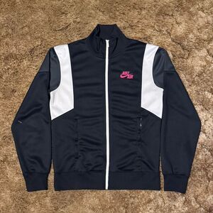 Vintage Y2K Nike Air Full Zip Up Sweatshirt Black / White / Pink Size Small